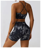 Custom Printing Seamless High Waist Shorts Crop Bra Lightweight Soft Breathable Stretchy Yoga Set