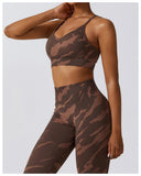 Custom Logo Tie Dye Sports Seamless Bra And Legging Outfit Workout Yoga Fitness Wear Sets For Women