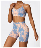 Custom Printing Seamless High Waist Shorts Crop Bra Lightweight Soft Breathable Stretchy Yoga Set