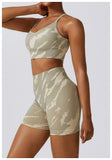 Custom Printing Seamless High Waist Shorts Crop Bra Lightweight Soft Breathable Stretchy Yoga Set