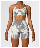 Custom Printing Seamless High Waist Shorts Crop Bra Lightweight Soft Breathable Stretchy Yoga Set