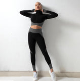 2022 new fashion seamless Yoga Sets Two Piece Outfits stretch Workout Active Wear running Sets
