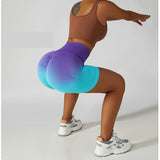 Tie Dye High Waist Butt Lifting Seamless Bike Shorts Workout Yoga Running Shorts