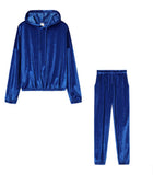 Women Velvet 2 Piece Sweatsuits Set