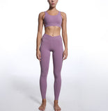 Crop Sports Bra High Waist Yoga Pants 2 Pieces  Workout Sets