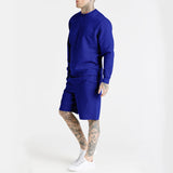 2022 Sportswear Long Sleeve Hoodie and Shorts Set Men's  Outfits  2 Piece Tracksuit