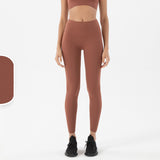 Brush Nude Felling Fabric High Waist Yoga Leggings