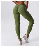 Wholesale Scrunch Butt Leggings No Camel Toe V Back Yoga Pants Sexy Leggings for Women