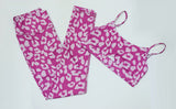 Athletic Leopard Print Leggings and Sports Bra Set Gym Clothes
