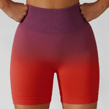 Tie Dye High Waist Butt Lifting Seamless Bike Shorts Workout Yoga Running Shorts