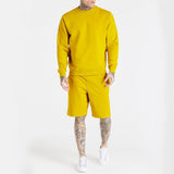 2022 Sportswear Long Sleeve Hoodie and Shorts Set Men's  Outfits  2 Piece Tracksuit