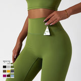 High Waisted Soft Material Butt Lifting Recycled Yoga Pants