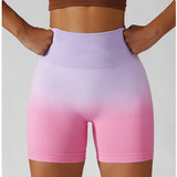 Tie Dye High Waist Butt Lifting Seamless Bike Shorts Workout Yoga Running Shorts