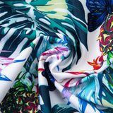 Floral Print One Piece Swimsuit Halter Swimwear