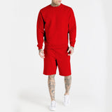 2022 Sportswear Long Sleeve Hoodie and Shorts Set Men's  Outfits  2 Piece Tracksuit
