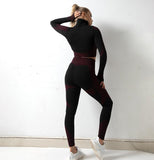 2022 new fashion seamless Yoga Sets Two Piece Outfits stretch Workout Active Wear running Sets