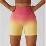 Tie Dye High Waist Butt Lifting Seamless Bike Shorts Workout Yoga Running Shorts