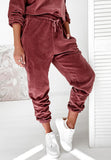 Women Velvet 2 Piece Sweatsuits Set