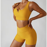 High Waisted Soft Ribbed Tummy Control Workout  Athletic Running Shorts With Pockets