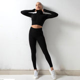 2022 new fashion seamless Yoga Sets Two Piece Outfits stretch Workout Active Wear running Sets