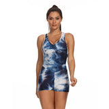Tie-dye Jacquard Bubble Soft Casual Sexy Jumpsuit