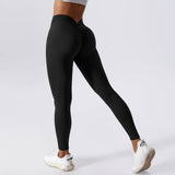 Wholesale Scrunch Butt Leggings No Camel Toe V Back Yoga Pants Sexy Leggings for Women