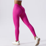 Wholesale Scrunch Butt Leggings No Camel Toe V Back Yoga Pants Sexy Leggings for Women