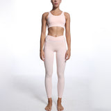 Crop Sports Bra High Waist Yoga Pants 2 Pieces  Workout Sets