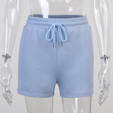 Women Sweat Cotton Shorts Running Sweatpants with Pockets