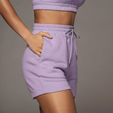 Women Sweat Cotton Shorts Running Sweatpants with Pockets