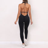 Sexy Sleeveless Women Fitness Backless Jumpsuit Activewear