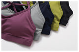 Strap Sports Bra 2PCS Yoga Set Women Scrunch Butt Leggings Gym Workout Clothing Activewear Outfit