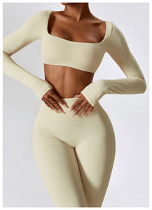 Custom Woman Sport Tank Top Wide Leg Yoga Pants High Waist Pants Yoga Set