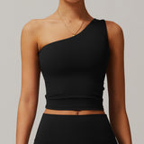 2025 New Design Fashion One Shoulder Cloud Sense Crop Tops