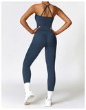 Brushed Soft Tank Top Sportswear High Waisted Leggings Workout Set for Women