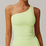 2025 New Design Fashion One Shoulder Cloud Sense Crop Tops