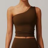 2025 New Design Fashion One Shoulder Cloud Sense Crop Tops
