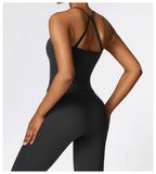 Brushed Soft Tank Top Sportswear High Waisted Leggings Workout Set for Women