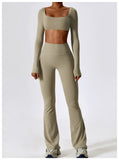 Custom Woman Sport Tank Top Wide Leg Yoga Pants High Waist Pants Yoga Set