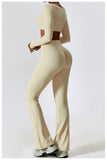 Custom Woman Sport Tank Top Wide Leg Yoga Pants High Waist Pants Yoga Set