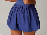 Nude Fake Sports Dresses Anti-exposure Outdoor Running Fitness Tennis Dress