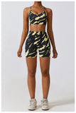 Custom Printing Seamless High Waist Shorts Crop Bra Lightweight Soft Breathable Stretchy Yoga Set