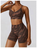 Custom Printing Seamless High Waist Shorts Crop Bra Lightweight Soft Breathable Stretchy Yoga Set