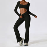 Custom Woman Sport Tank Top Wide Leg Yoga Pants High Waist Pants Yoga Set