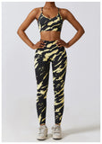 Custom Logo Tie Dye Sports Seamless Bra And Legging Outfit Workout Yoga Fitness Wear Sets For Women