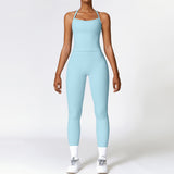 Brushed Soft Tank Top Sportswear High Waisted Leggings Workout Set for Women