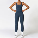 Brushed Soft Tank Top Sportswear High Waisted Leggings Workout Set for Women