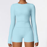 Winter Plush Long-Sleeve Activewear Fitness Apparel Running Sporty 2 Pieces Set