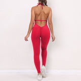 Sexy Sleeveless Women Fitness Backless Jumpsuit Activewear