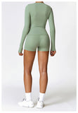 Winter Plush Long-Sleeve Activewear Fitness Apparel Running Sporty 2 Pieces Set